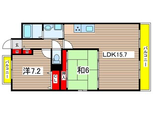 ブルームⅡ（南側）の物件間取画像